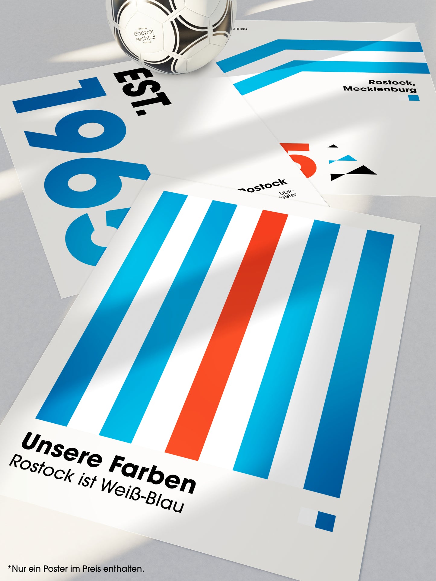 Rostock - "Farben" Fußballposter