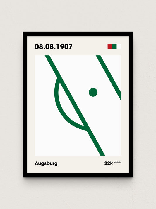 Augsburg - "Strafraum" Fußballposter