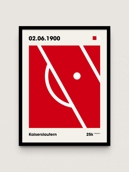 Kaiserslautern - "Strafraum" Fußballposter