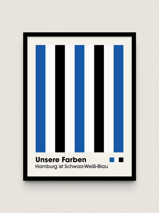 Hamburg - "Farben" Fußballposter