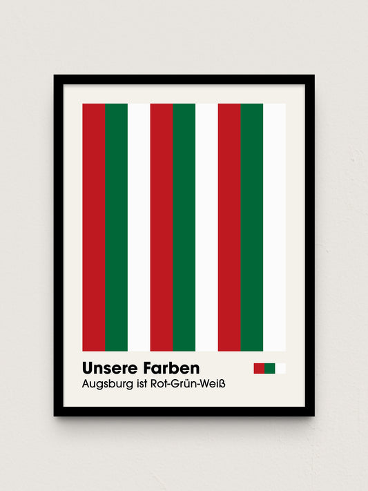 Augsburg - "Farben" Fußballposter
