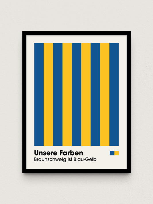 Braunschweig - "Farben" Fußballposter