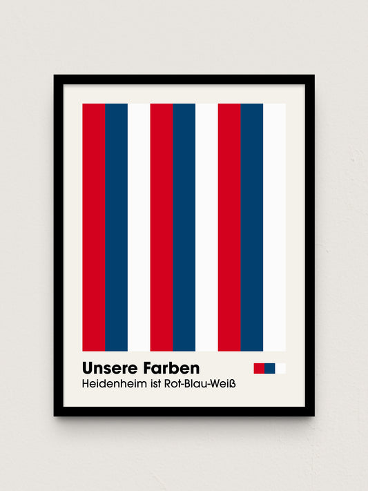 Heidenheim - "Farben" Fußballposter