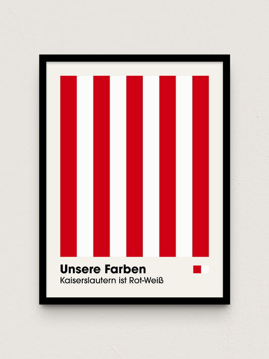 Kaiserslautern - "Farben" Fußballposter