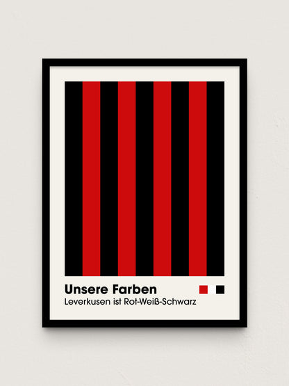 Leverkusen - "Farben" Fußballposter