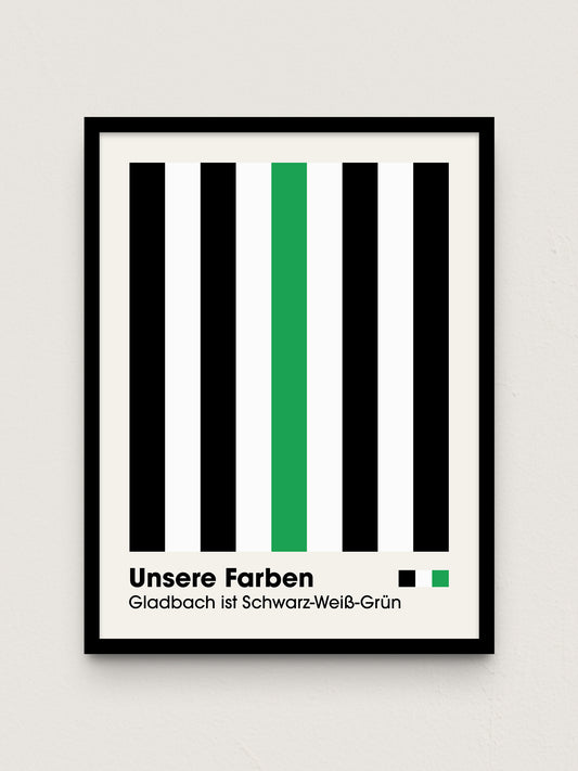 Gladbach - "Farben" Fußballposter
