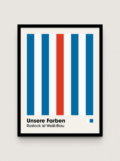 Rostock - "Farben" Fußballposter