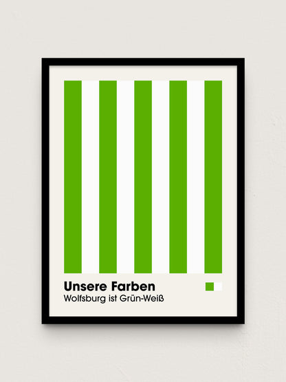 Wolfsburg - "Farben" Fußballposter