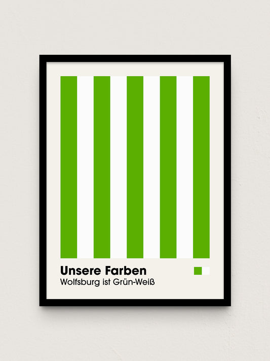 Wolfsburg - "Farben" Fußballposter