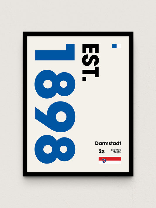 Darmstadt - "Established" Fußballposter