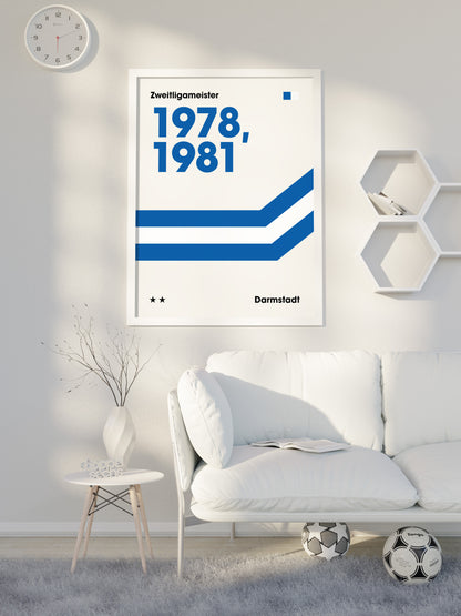 Darmstadt - "Champions" Fußballposter