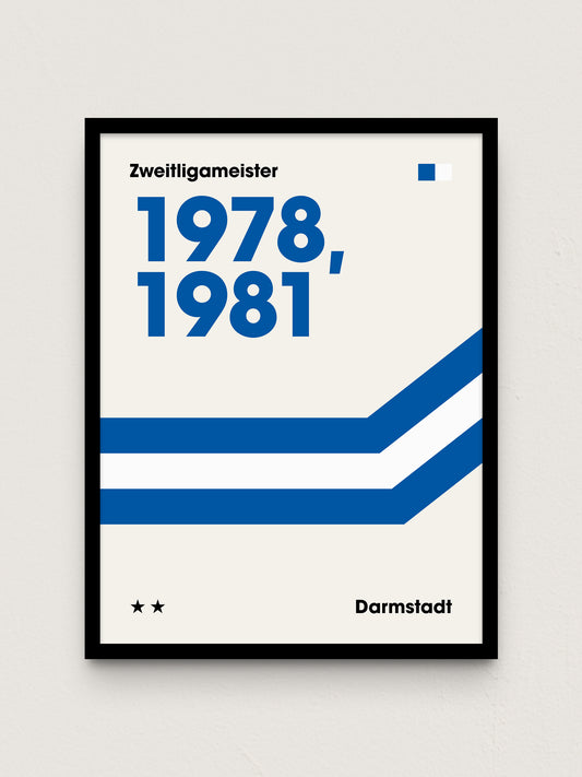 Darmstadt - "Champions" Fußballposter