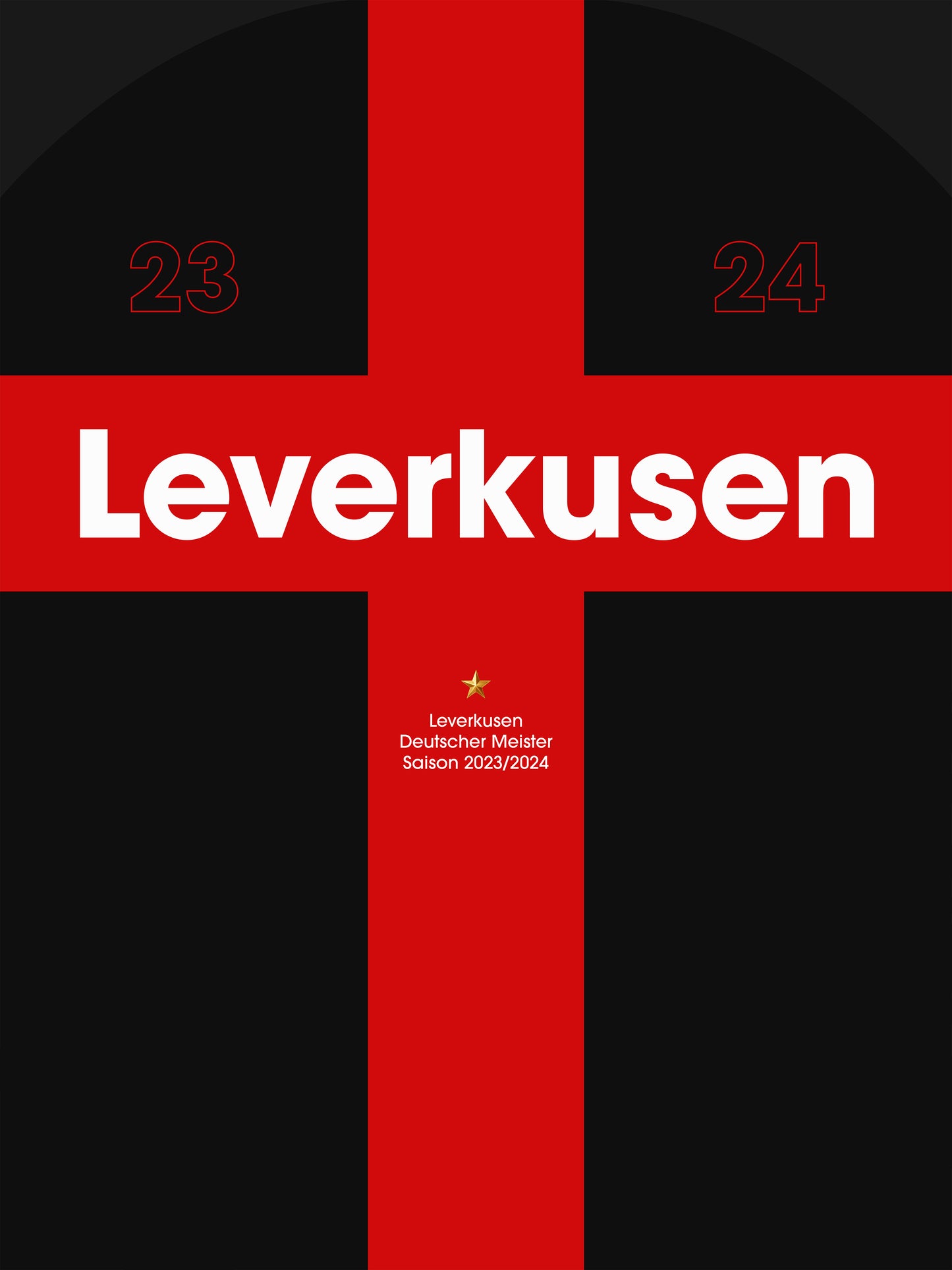 Leverkusen Meister Special - "Heimtrikot" Fußballposter