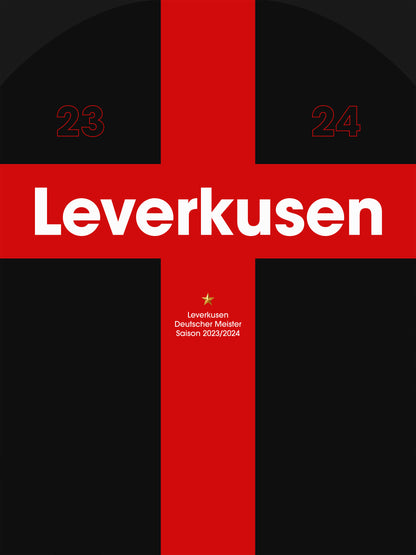 Leverkusen Meister Special - "Heimtrikot" Fußballposter