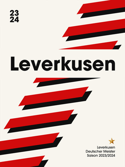 Leverkusen Meister Special - "Auswärtstrikot" Fußballposter